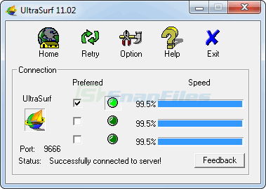 screen capture of UltraSurf