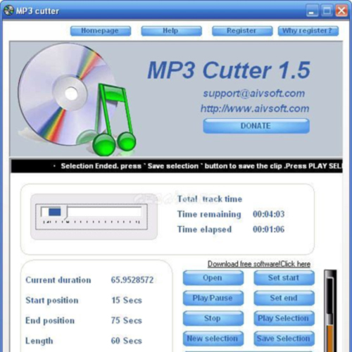 AIV MP3 Cutter Türkçe  Bedava İndir Seso Dosyası Kesme Programı Mp3 Kesici Son Sürüm