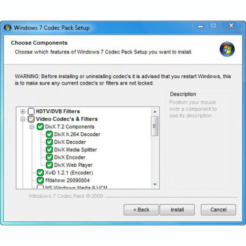 Windows 7 İçin Kodek Paketi İndir Bütün Video ve Ses Dosyalarını Açan Codec Programı