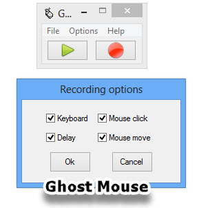 Ghost Mouse fare hareketlerini kaydetme ve tekrar ettirme programı