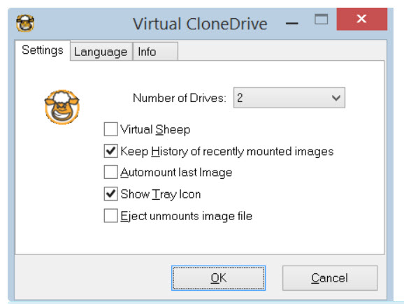 virtual clonedrive ana penceresi ekran görüntüsü resmi