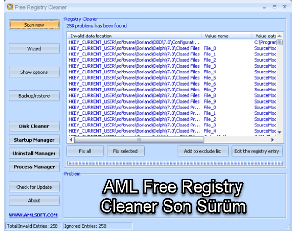 Aml Free Registry Cleaner