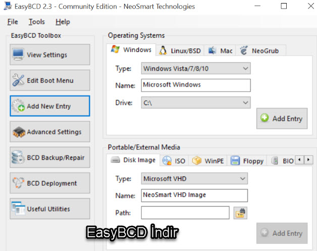 Easybcd 2.3 Indir Boot Sırası Değiştirme Programı