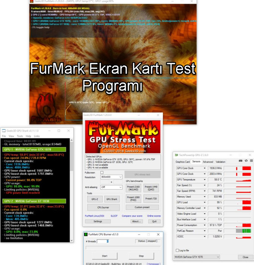 Furmark Ekran Kartı Test Programı