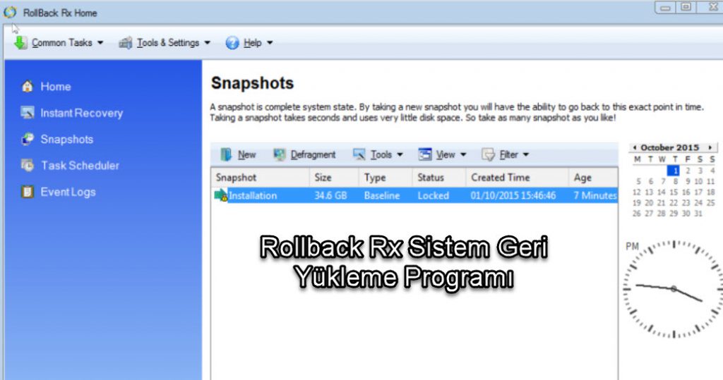 Rollback Rx Sistem Geri Yükleme Programı