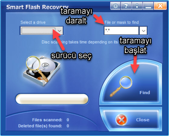 Smart Flash Recovery Usb Bellek Veri Kutarma Programı