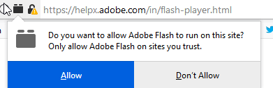 Website Requests To Run Flash In Firefox